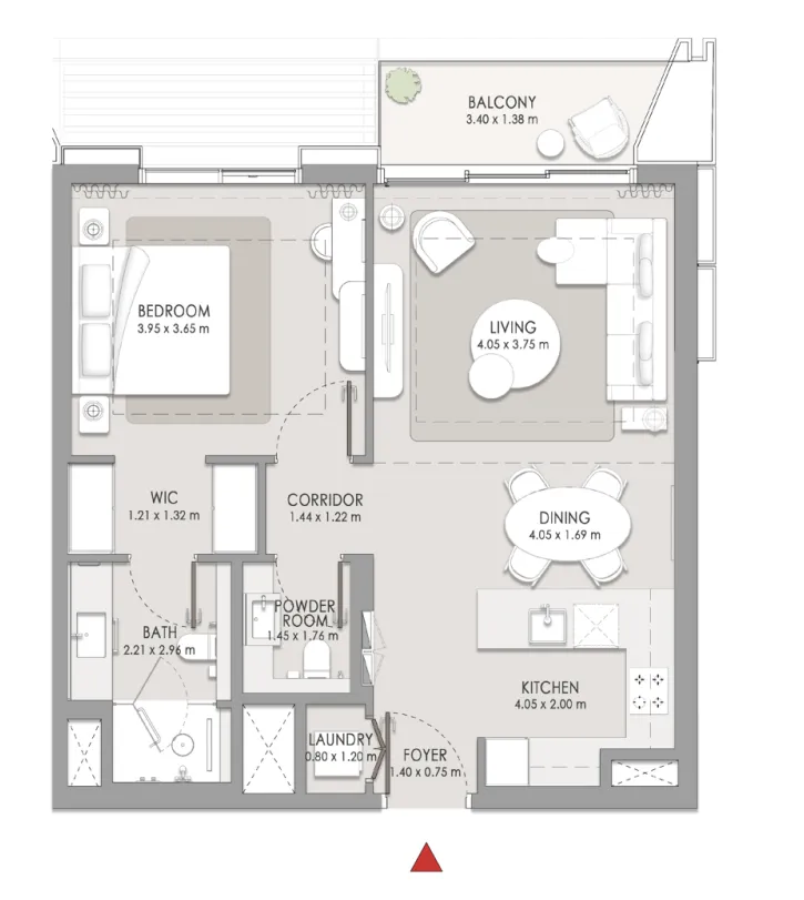 1 bedroom Apartments floor plan at City Walk Crestlane