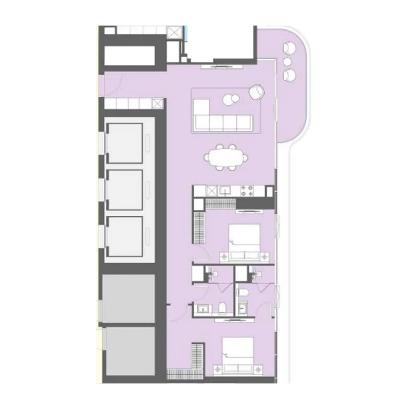 2 bedroom Apartments floor plan at LIV Maritime