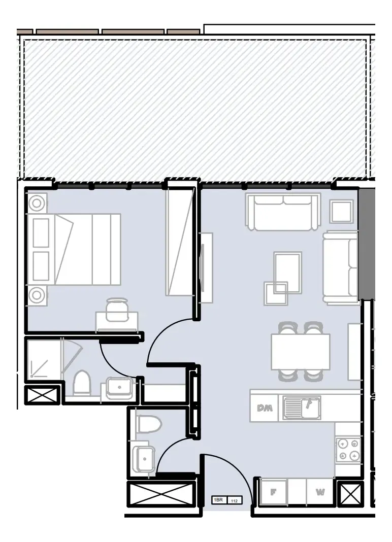 1 bedroom Apartments floor plan at Verdana III