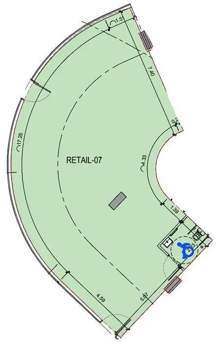 bedroom Retail floor plan at Binghatti Skyflame