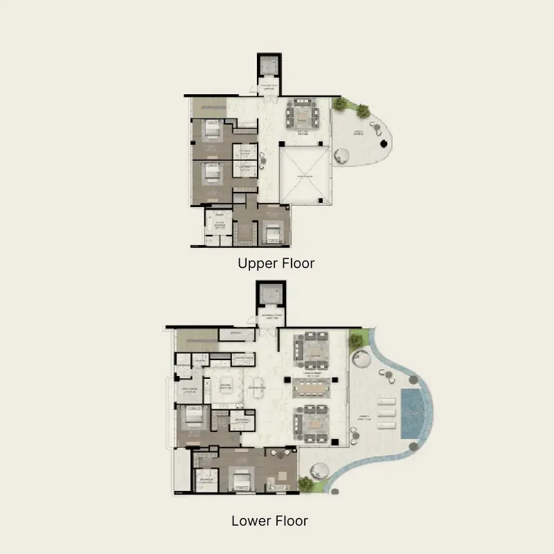 5 bedroom Duplex floor plan at Cavalli Couture