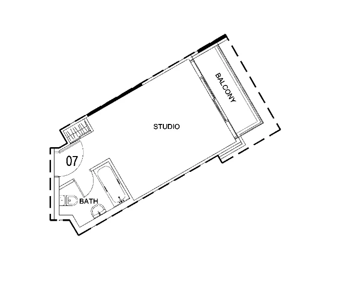 0 bedroom Apartments floor plan at Damac Hills 2 - Hotel Edge by Rotana
