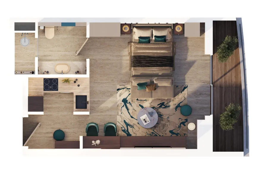 0 bedroom Apartments floor plan at MAG 777