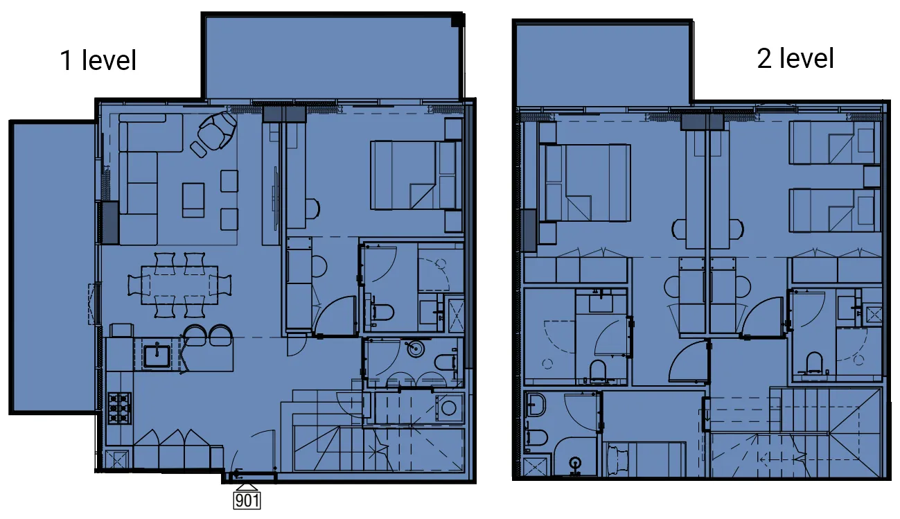 3 bedroom Duplex floor plan at Wynwood by Imtiaz