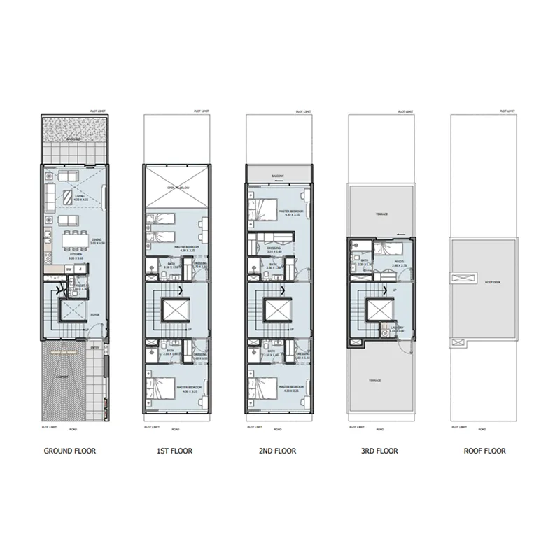4 bedroom Townhouse floor plan at Verdana VI