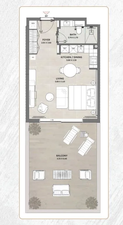 0 bedroom Apartments floor plan at Amber by Enso