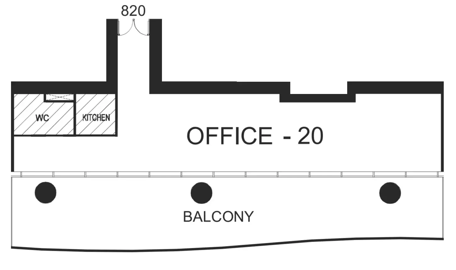  bedroom Office floor plan at The WOW Tower