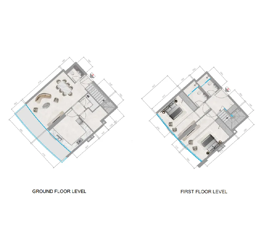 2 bedroom Duplex floor plan at Orchid Towers Phase 1