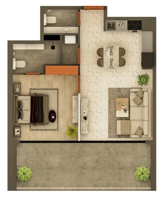 1 bedroom Apartments floor plan at Views VII by Golden Woods