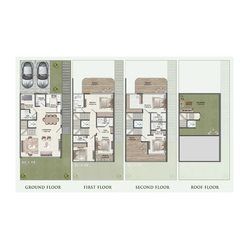 5.5 bedroom Villa floor plan at Greenz