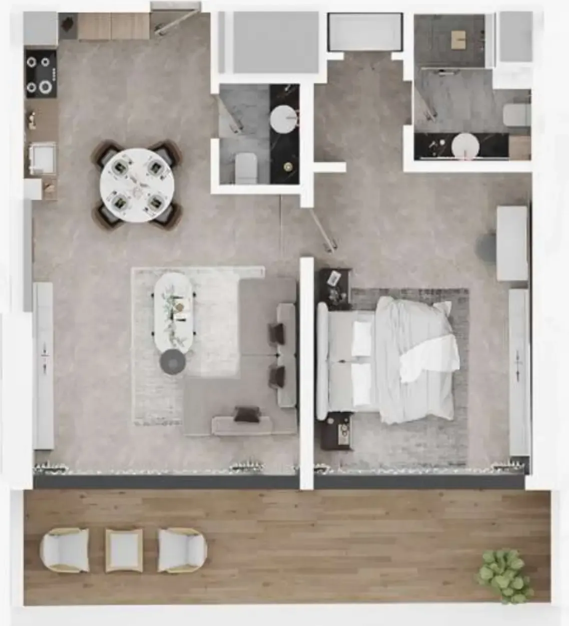 1 bedroom Apartments floor plan at Electra Acube