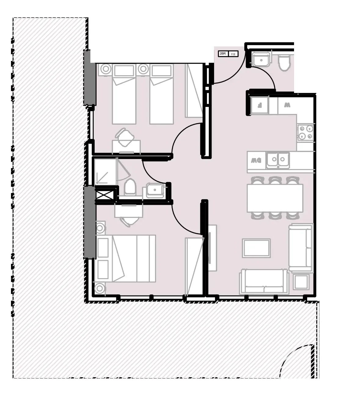 2 bedroom Apartments floor plan at Verdana III
