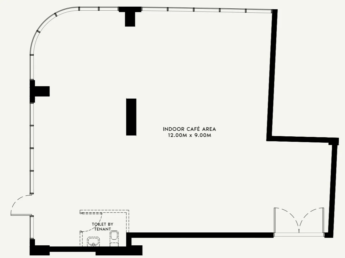  bedroom Retail floor plan at Azizi Neila