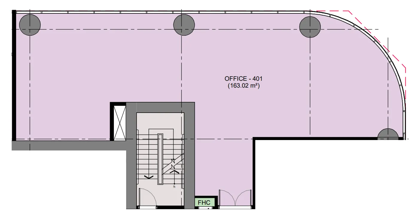  bedroom Office floor plan at Azizi Emerald