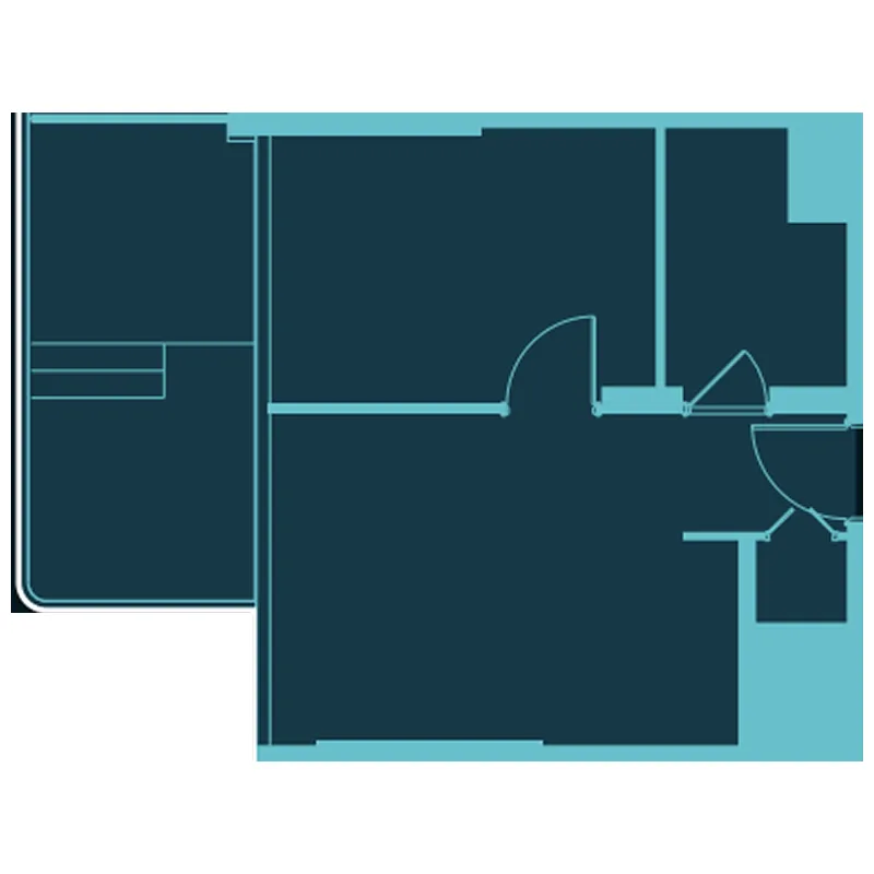 1 bedroom apartments floor plan at Reef 995