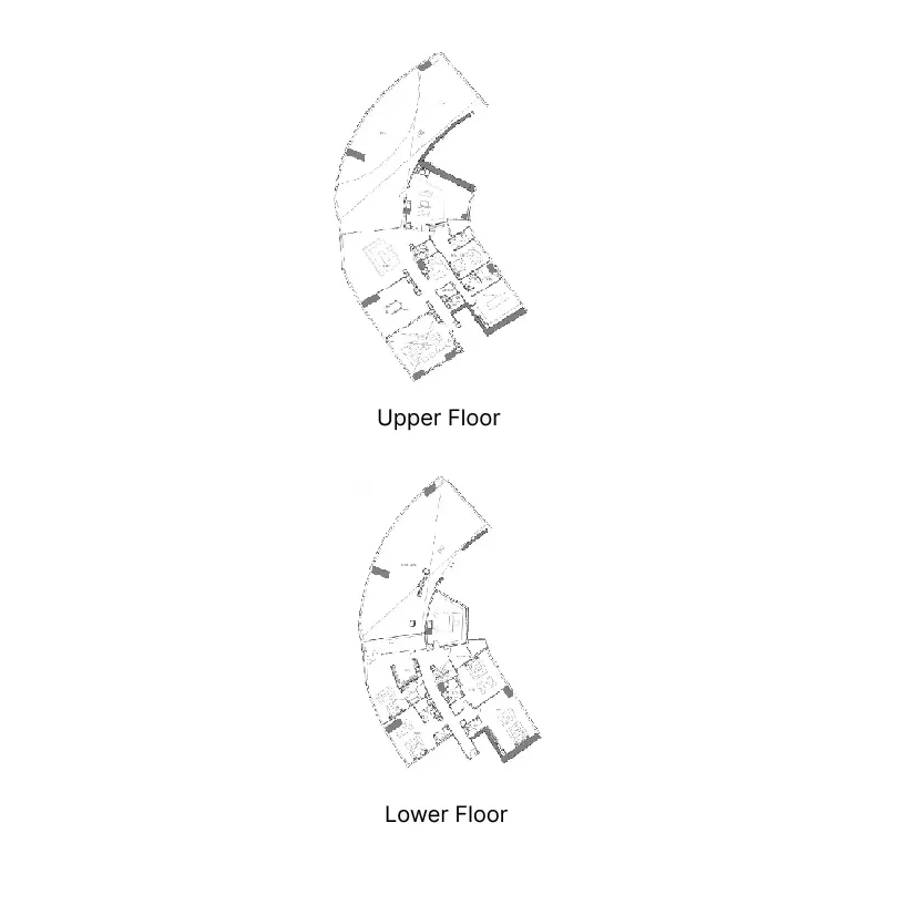 5.5 bedroom Penthouse floor plan at Safa Two de Grisogono