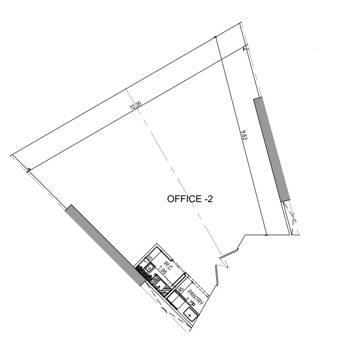  bedroom Office floor plan at Binghatti Circle