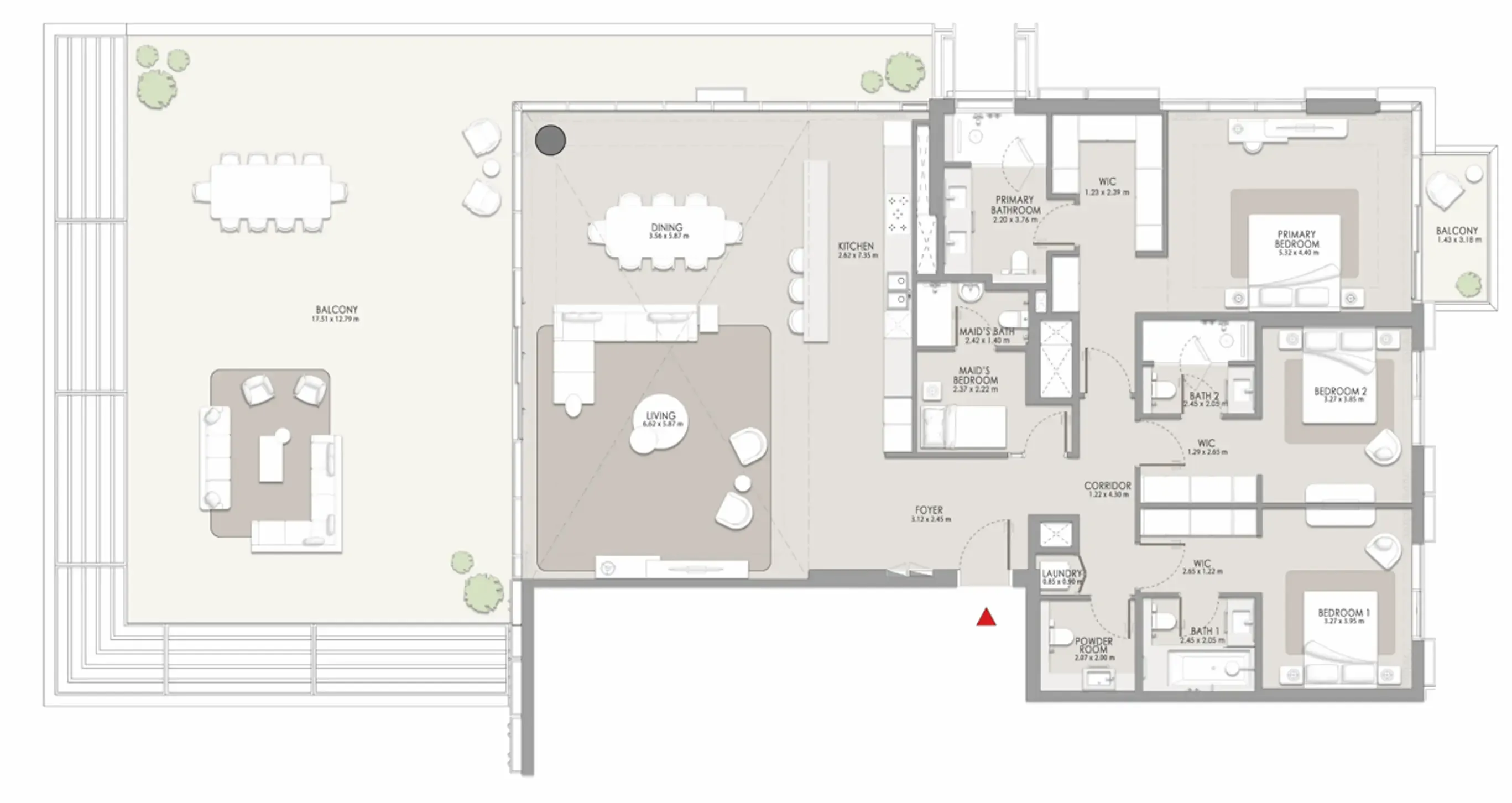 3 bedroom Apartments floor plan at City Walk Crestlane