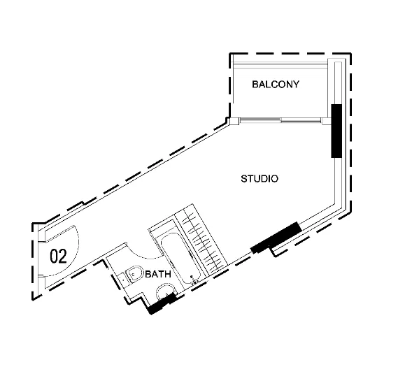 0 bedroom Apartments floor plan at Damac Hills 2 - Hotel Edge by Rotana