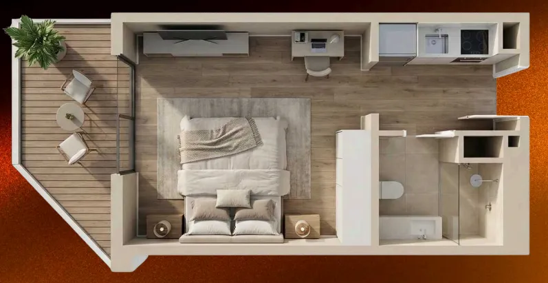 0 bedroom Apartments floor plan at 09 Life Residences