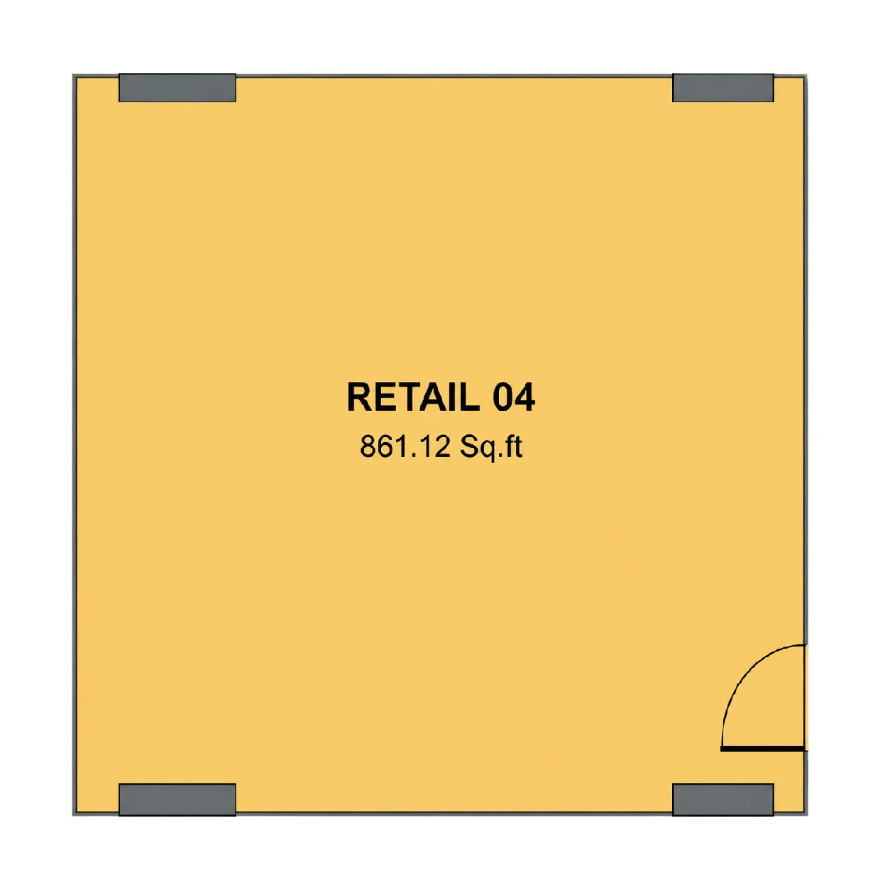  bedroom Retail floor plan at Samana Business Park