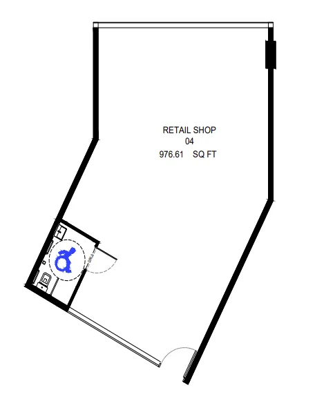  bedroom Retail floor plan at Binghatti Flare