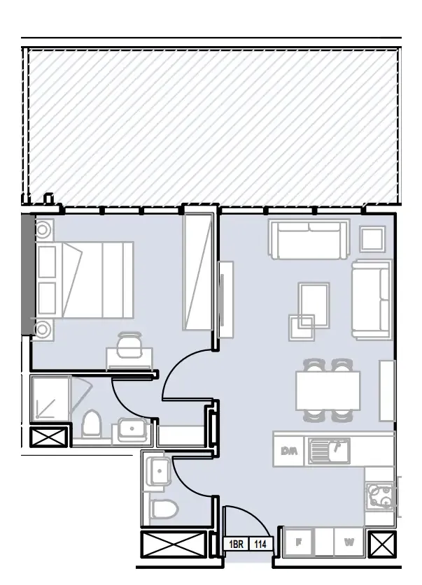 1 bedroom Apartments floor plan at Verdana III