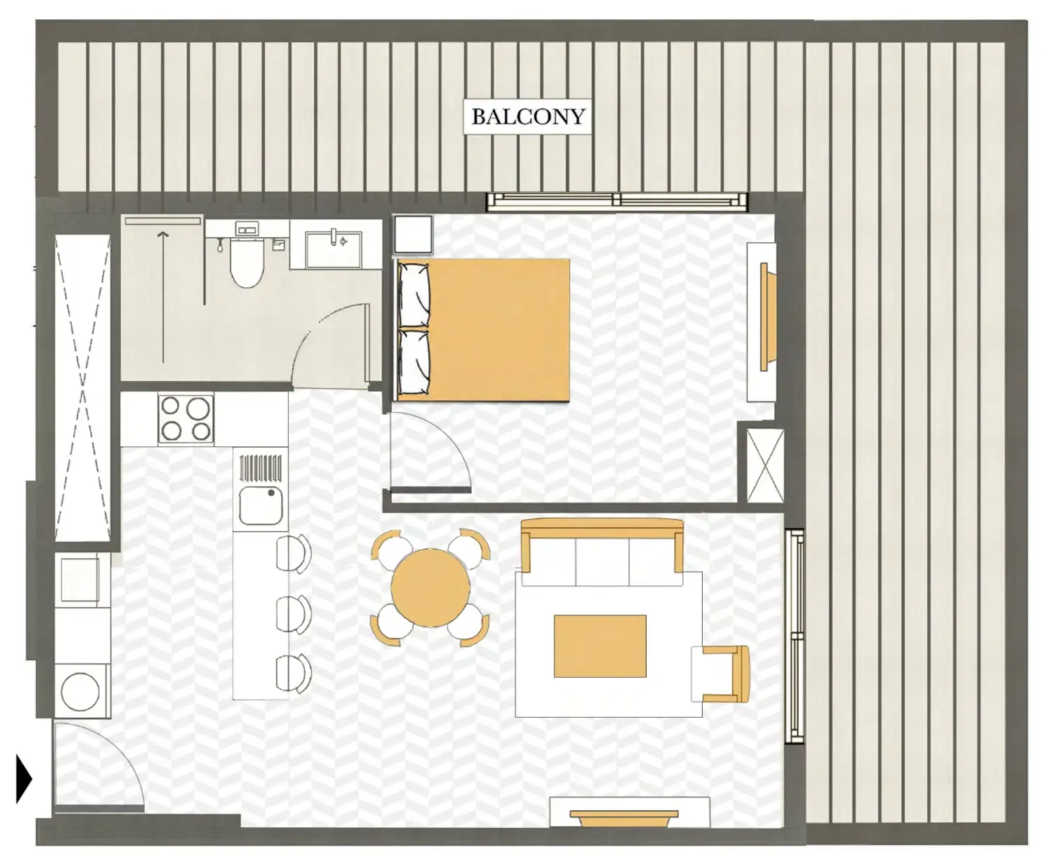 1 bedroom Apartments floor plan at Ashwood Residences