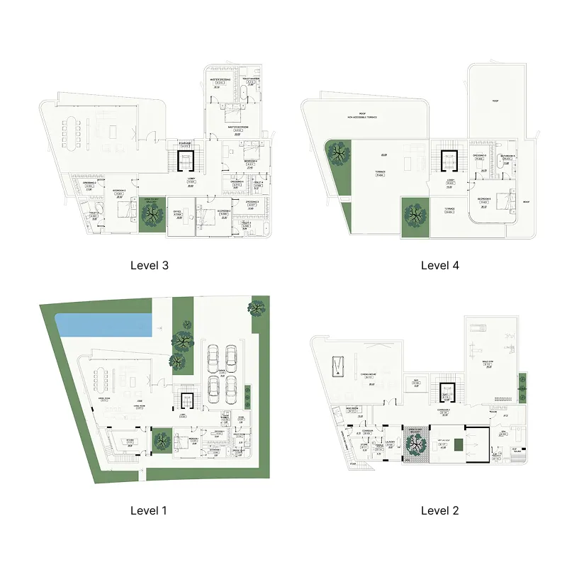 6.5 bedroom Villa floor plan at Isola Villa Terra Collection