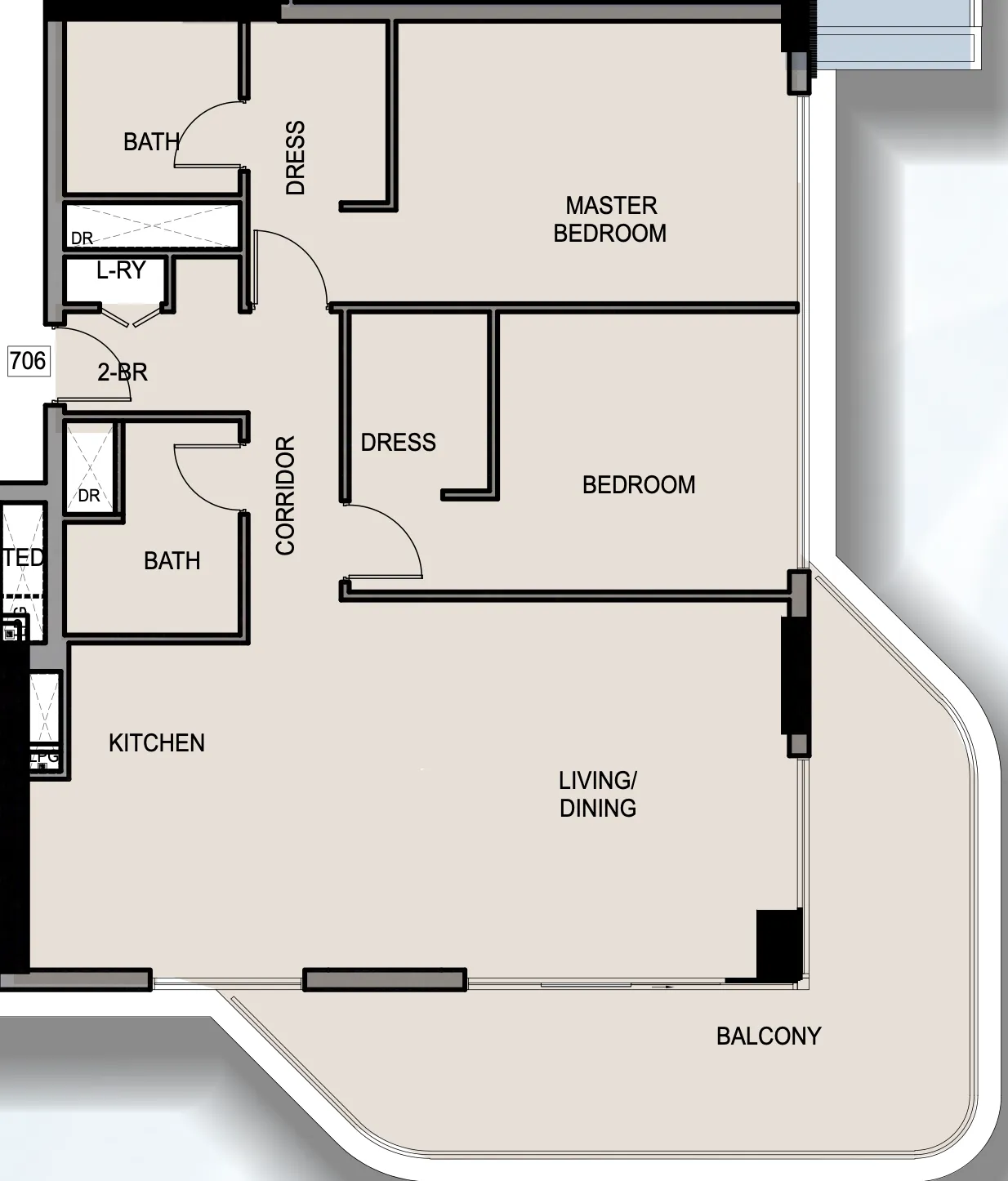 2 bedroom Apartments floor plan at Edgewater Residences 1, 2 and 3