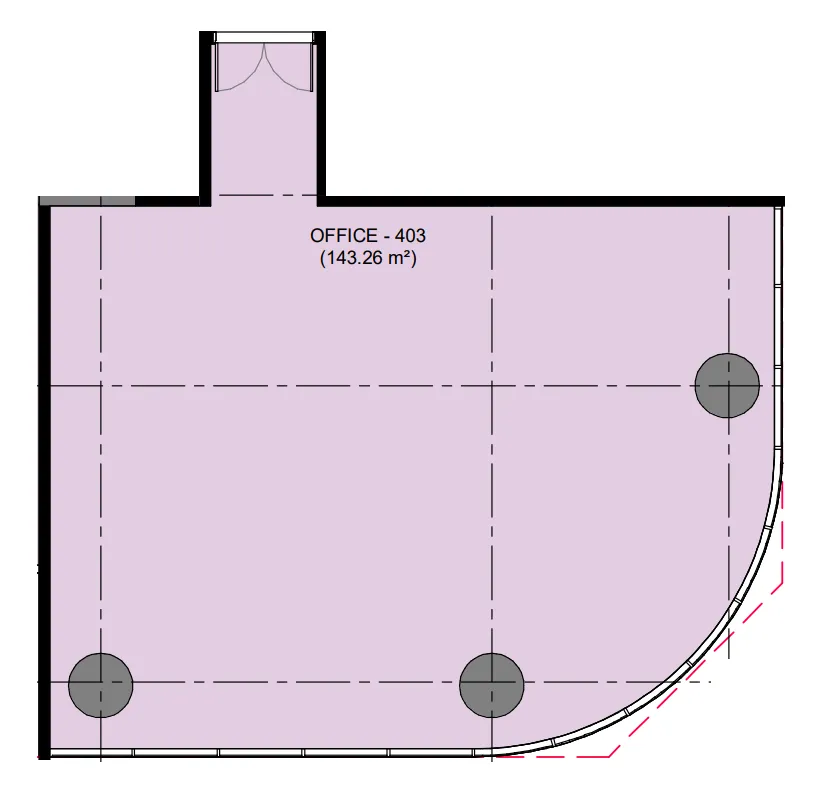  bedroom Office floor plan at Azizi Emerald