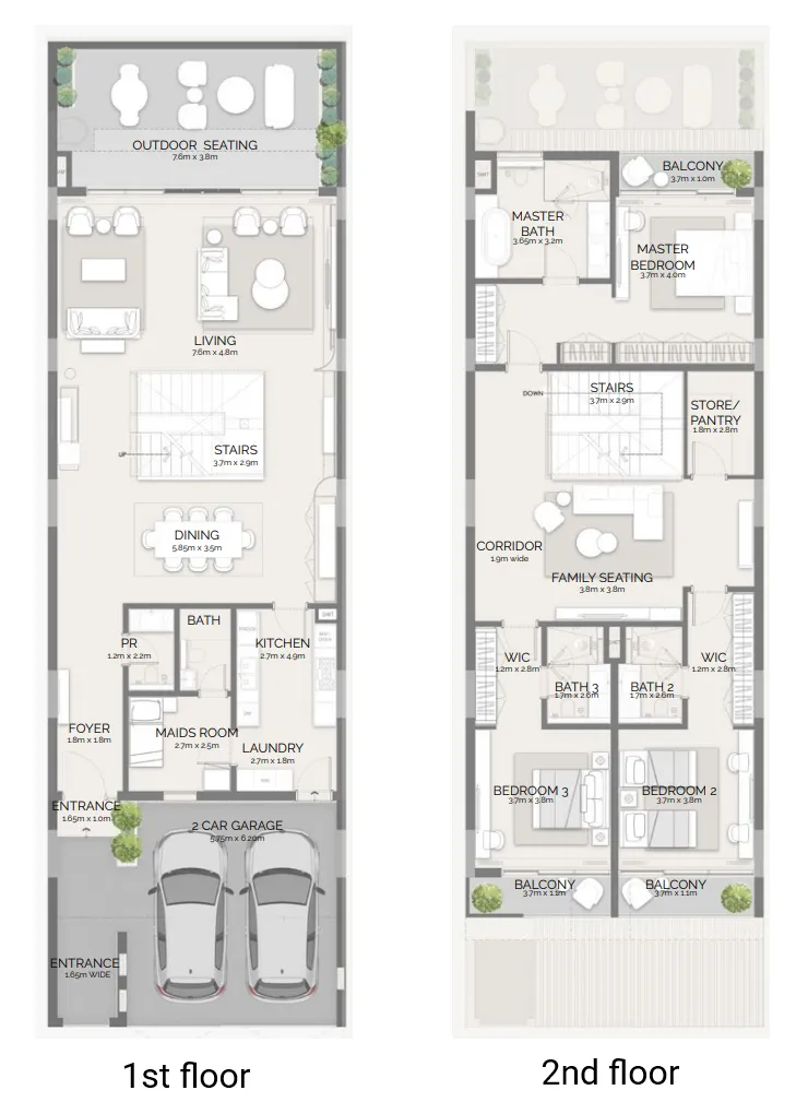 3 bedroom Villa floor plan at Pinewood Estate Homes