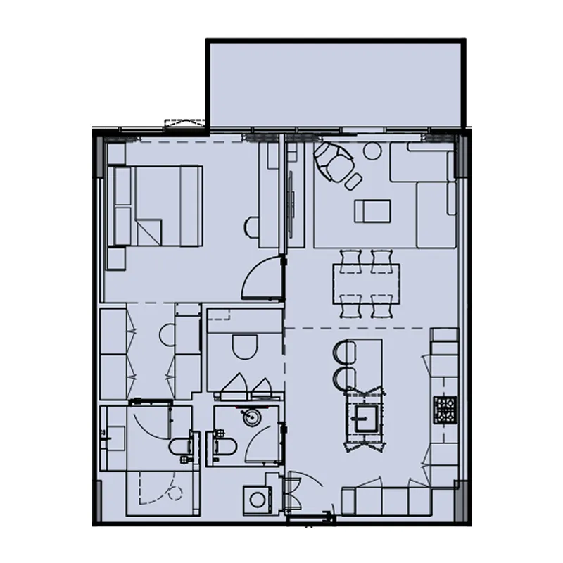 1 bedroom Apartments floor plan at Wynwood by Imtiaz