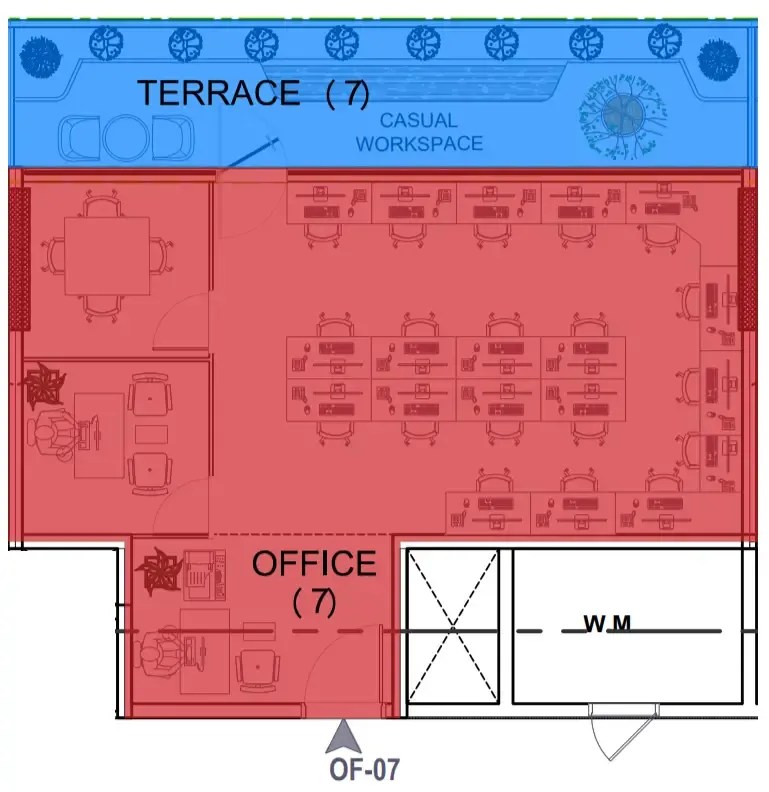  bedroom Office floor plan at Celesto 4