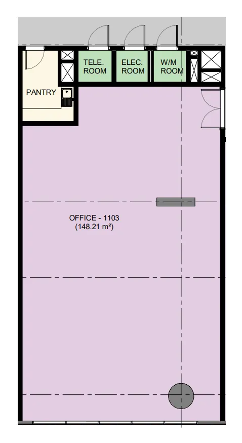  bedroom Office floor plan at Azizi Emerald