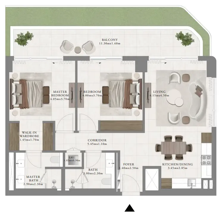 2 bedroom Apartments floor plan at Sera 2