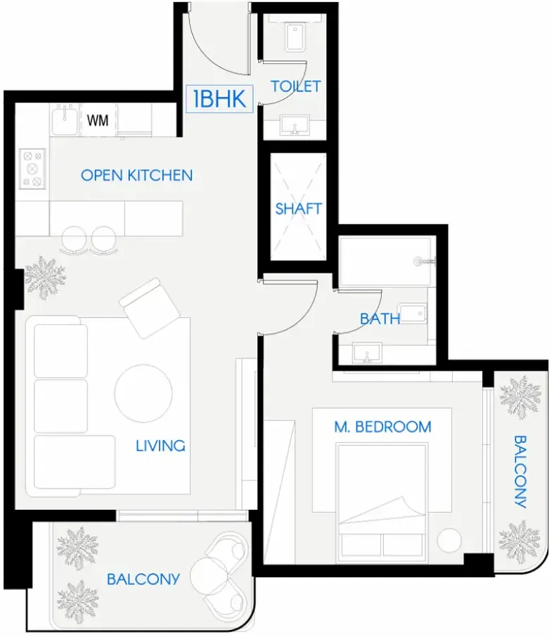 1 bedroom Apartments floor plan at Celestara Residences