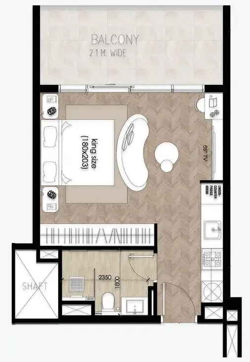 0 bedroom Apartments floor plan at Solcasa Residence