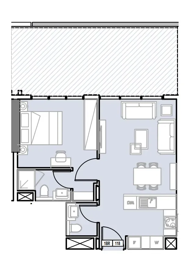 1 bedroom Apartments floor plan at Verdana III