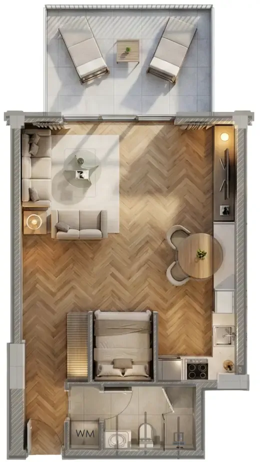 0 bedroom Apartments floor plan at Armas By Zenith