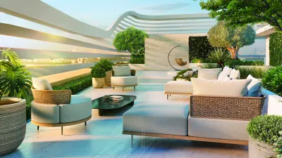 Tranquility Seating with Bonsai Trees