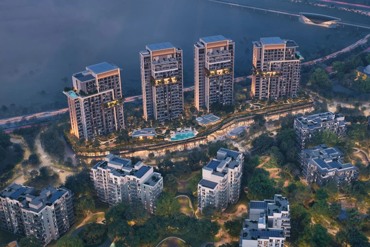 Ghaf Woods Distrikt by Majid Al Futtaim Properties in City Of Arabia