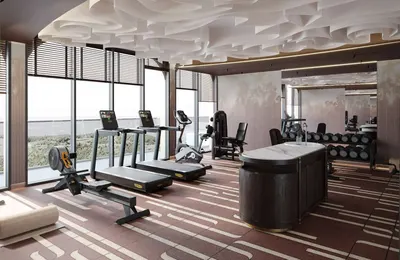Modern Gym With Panoramic City Views