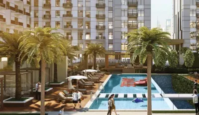 Pool Deck with Cabana Seating