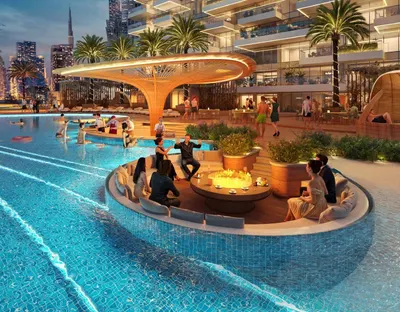 Circular Sunken Pool Seating