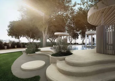 Zen Garden With Kids Pool
