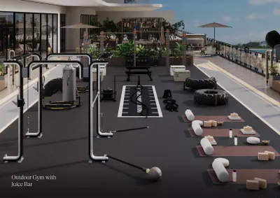 Outdoor Gym with Juice Bar