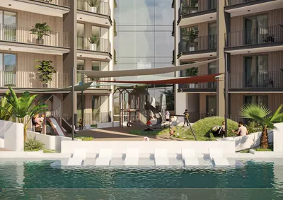 Infinity Pool With Sun Shelf